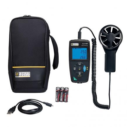 CHAUVIN ARNOUX P01654227 - C.A 1227 Rotating-vane logger thermo-anemometer with double backlit display and flow rate measurement
