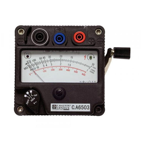 CHAUVIN ARNOUX - C.A 6503 Analog insulation meter 250V-500V-1000V powered by magnet