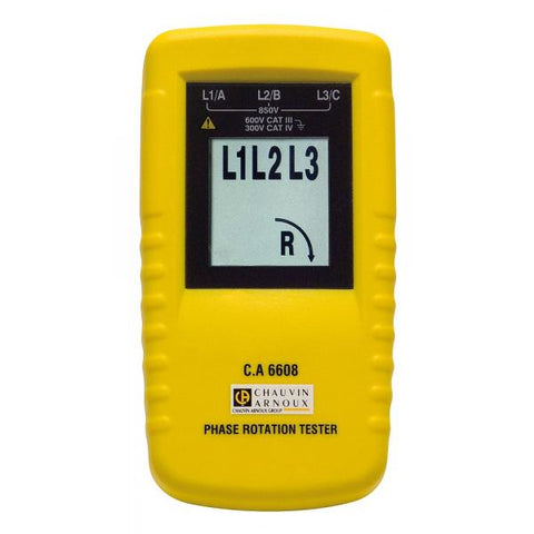 CHAUVIN ARNOUX - C.A 6608 Phase rotation tester with display and LED