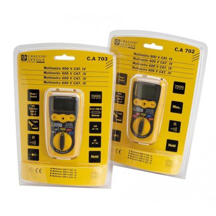 CHAUVIN ARNOUX P01191740Z - C.A 703 Pocket digital multimeter - 600V Cat. IV / 1.000V Cat. III