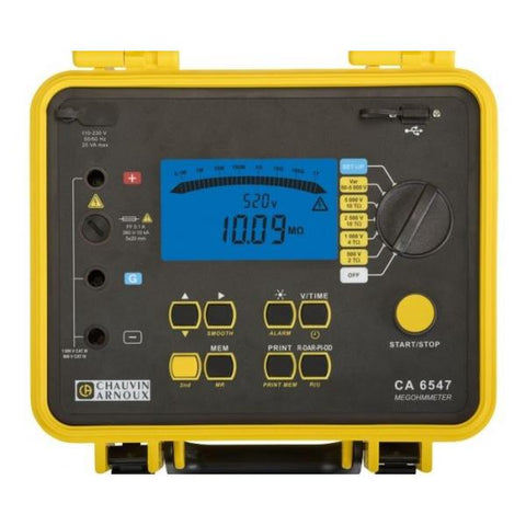 CHAUVIN ARNOUX - Digital megaohmmeter C.A 6547 50-5000 Vdc, MEM, RS232