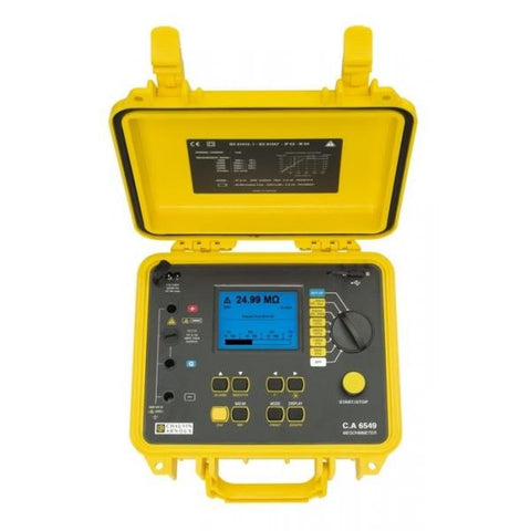 CHAUVIN ARNOUX - Digital megaohmmeter C.A 6549 50-5000 Vdc, Bargraph, MEM, RS232