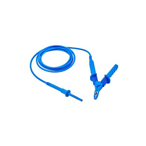 CHAUVIN ARNOUX - High-voltage cable 5kV blue with crocodile clip