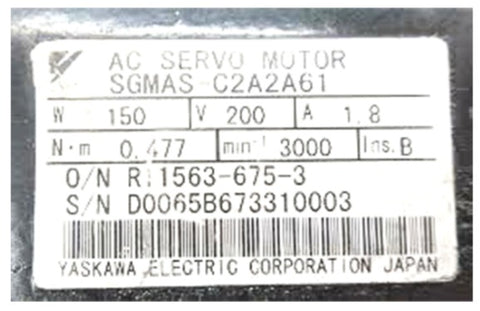 Yaskawa Servo Motor SGMAS-C2A2A61