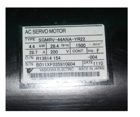 Yaskawa Servo Motor SGMRV-44ANA-YR22