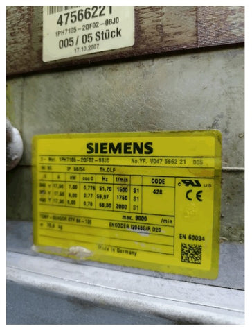 SIEMENS Servo Motor 1PH7105-2QF02-0BJ0