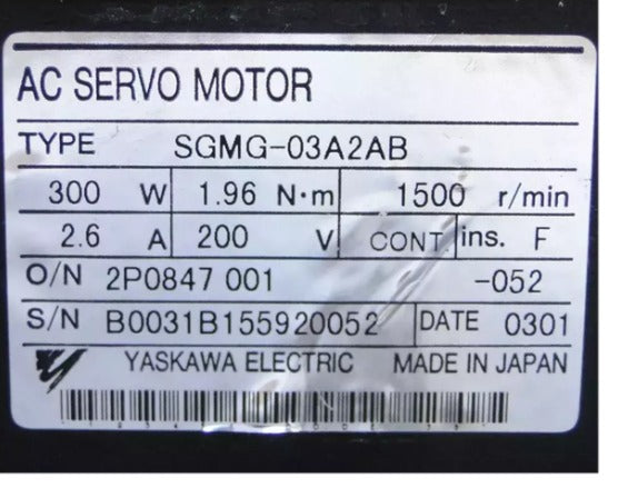 Yaskawa Servo Motor SGMG-03A2AB