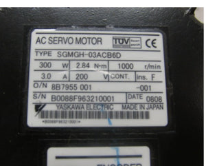 Yaskawa Servo Motor SGMGH-03ACB6D