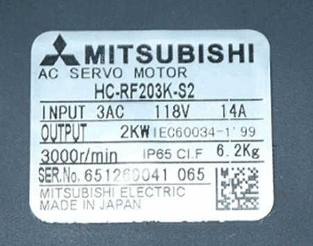 Mitsubishi Servo Motor HC-RF203K-S2
