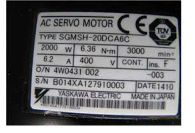 Yaskawa Servo Motor SGMSH-20DCA6C