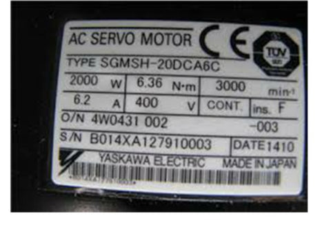 Yaskawa Servo Motor SGMSH-20DCA6C