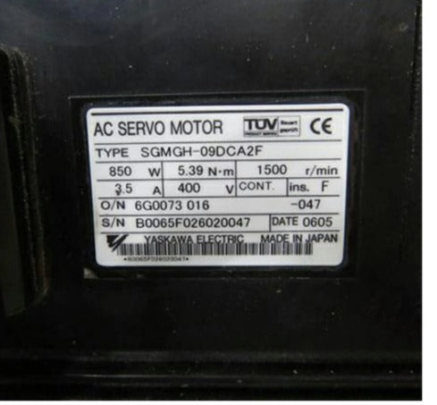 Yaskawa Servo Motor SGMGH-09DCA2F