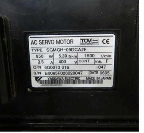Yaskawa Servo Motor SGMGH-09DCA2F