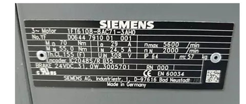 SIEMENS Servo Motor 1FT6108-8AC71-3AH0