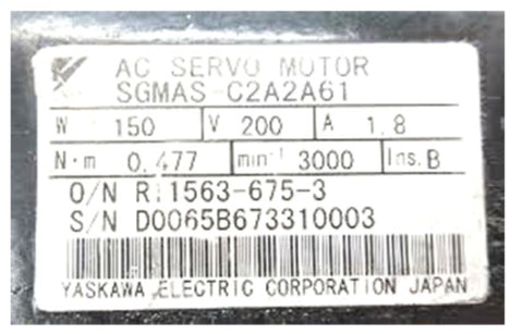 Yaskawa Servo Motor SGMAS-C2A2A61