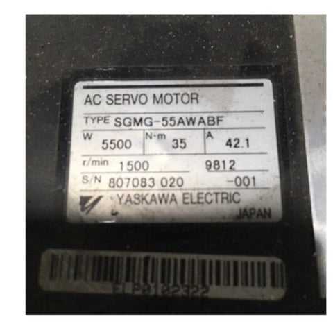 Yaskawa Servo Motor SGMG-55AWABF