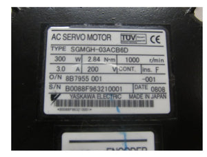 Yaskawa Servo Motor SGMGH-03ACB6D