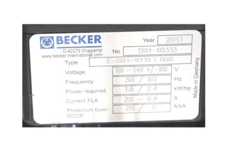 BECKER FAN VASF1120/2 E-001-97191000
