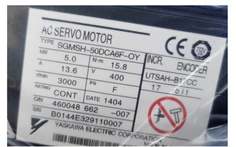 Yaskawa Servo Motor SGMSH-50DCA6F-OY