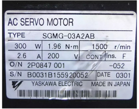 Yaskawa Servo Motor SGMG-03A2AB