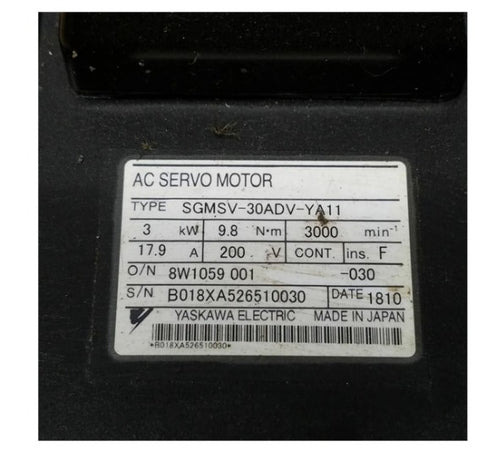 Yaskawa Servo Motor SGMSV-30ADV-YA11