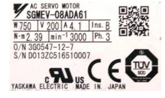 Yaskawa Servo Motor SGMEV-08ADA61