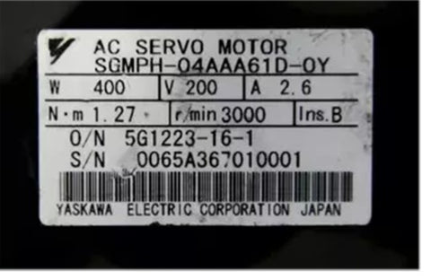Yaskawa Servo Motor SGMPH-04AAA61D-OY