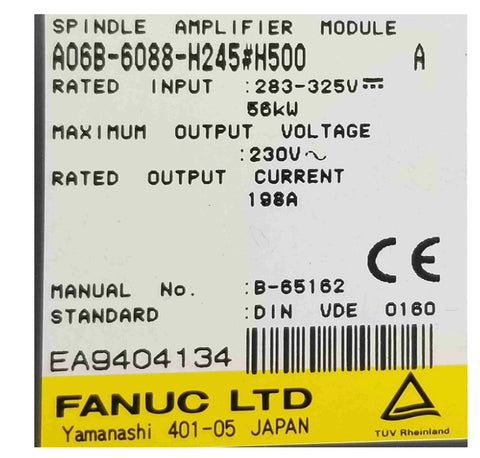 Ventiladoruc Servoaccionamiento A06B-6088-H245#H500