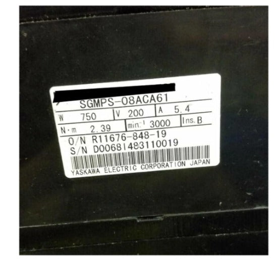Yaskawa Servo Motor SGMPS-08ACA61