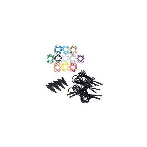 CHAUVIN ARNOUX P01295476 - Kit of 4 banana leads + 4 crocodile clips + 1 set of coloured rings