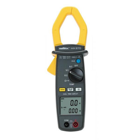 CHAUVIN ARNOUX MX0670 - MX 670 TRMS AC/DC digital multimeter clamp with 10.000 pt double display