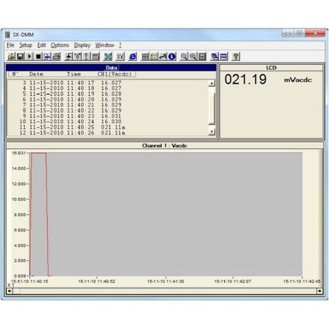 CHAUVIN ARNOUX SX-DMM2 - PC software for data analysis for bench multimeters
