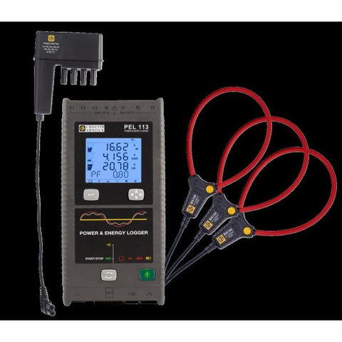 CHAUVIN ARNOUX P01300003 - PEL113MA - Power & Energy Logger with 3 flexibles current sensors mod and 1 power adapter