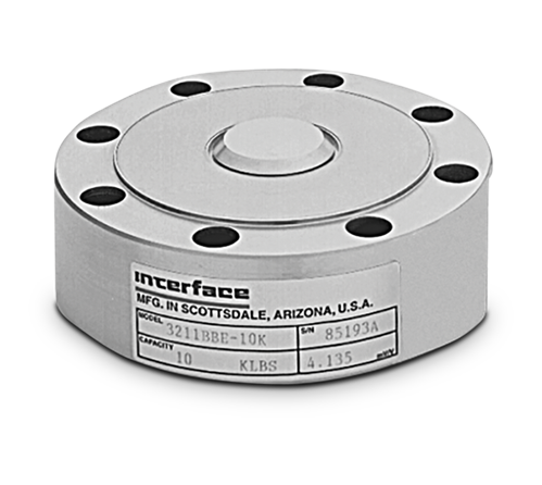 Interface 85193A 3200 Series Stainless Steel, Compression Disk Load Cell / Celdas de carga / Células de carga