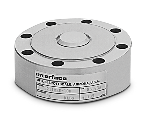 Interface 85193A 3200 Series Stainless Steel, Compression Disk Load Cell / Celdas de carga / Células de carga