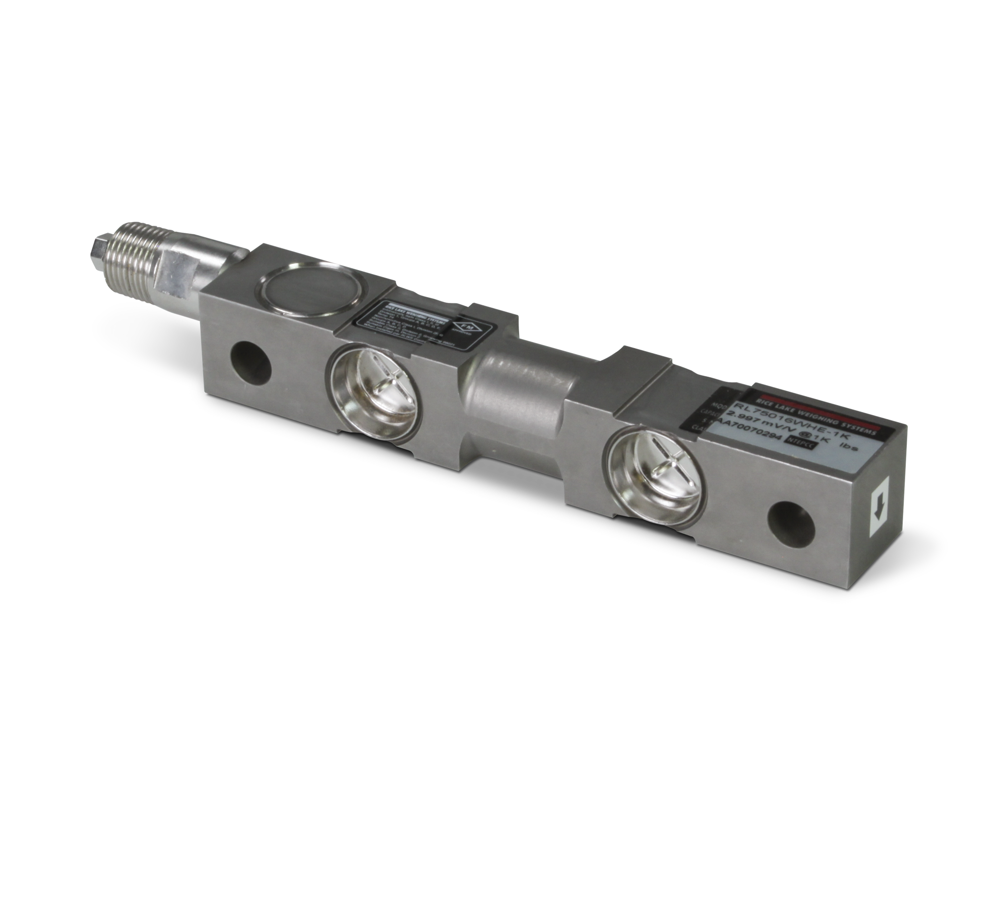 Rice Lake RL75016WHE Stainless Steel, Double-ended Beam Load Cell / Celdas de carga / Células de carga