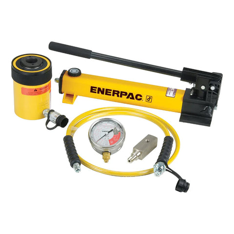 ENERPAC SCH302H - Conjunto Hidráulico de 30 toneladas - Cilindro hidráulico hueco de baja altura con bomba manual - Conjunto