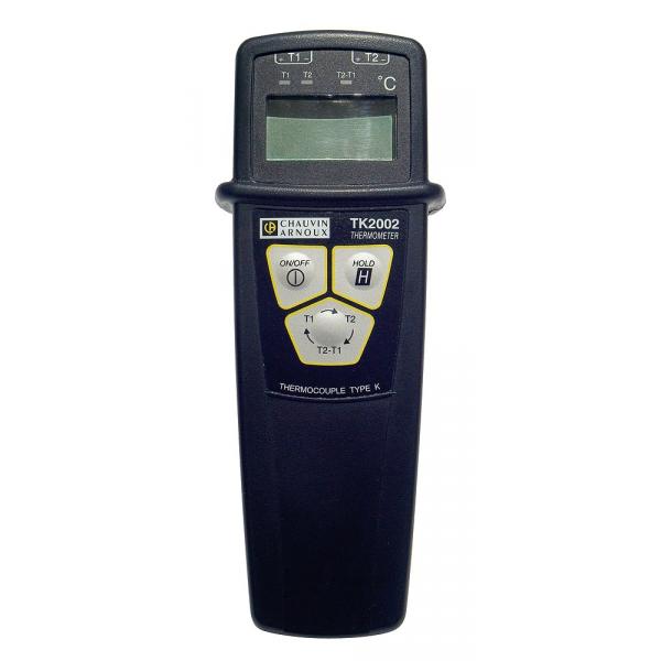 CHAUVIN ARNOUX P01653110 - TK 2002 IP65 differential digital thermometer with 2 K-thermocouple inputs