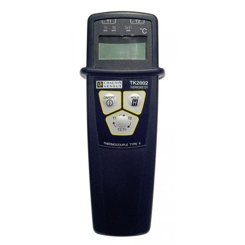 CHAUVIN ARNOUX P01653110 - TK 2002 IP65 differential digital thermometer with 2 K-thermocouple inputs