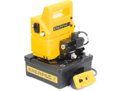 Enerpac PUD1100E - Bomba hidráulica eléctrica económica, Válvula de descarga, 230V