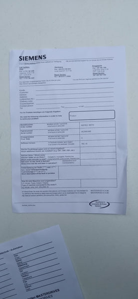 SIEMENS MASTERDRIVE 6SE7021-0EP70-Z (F01+G91+C43)