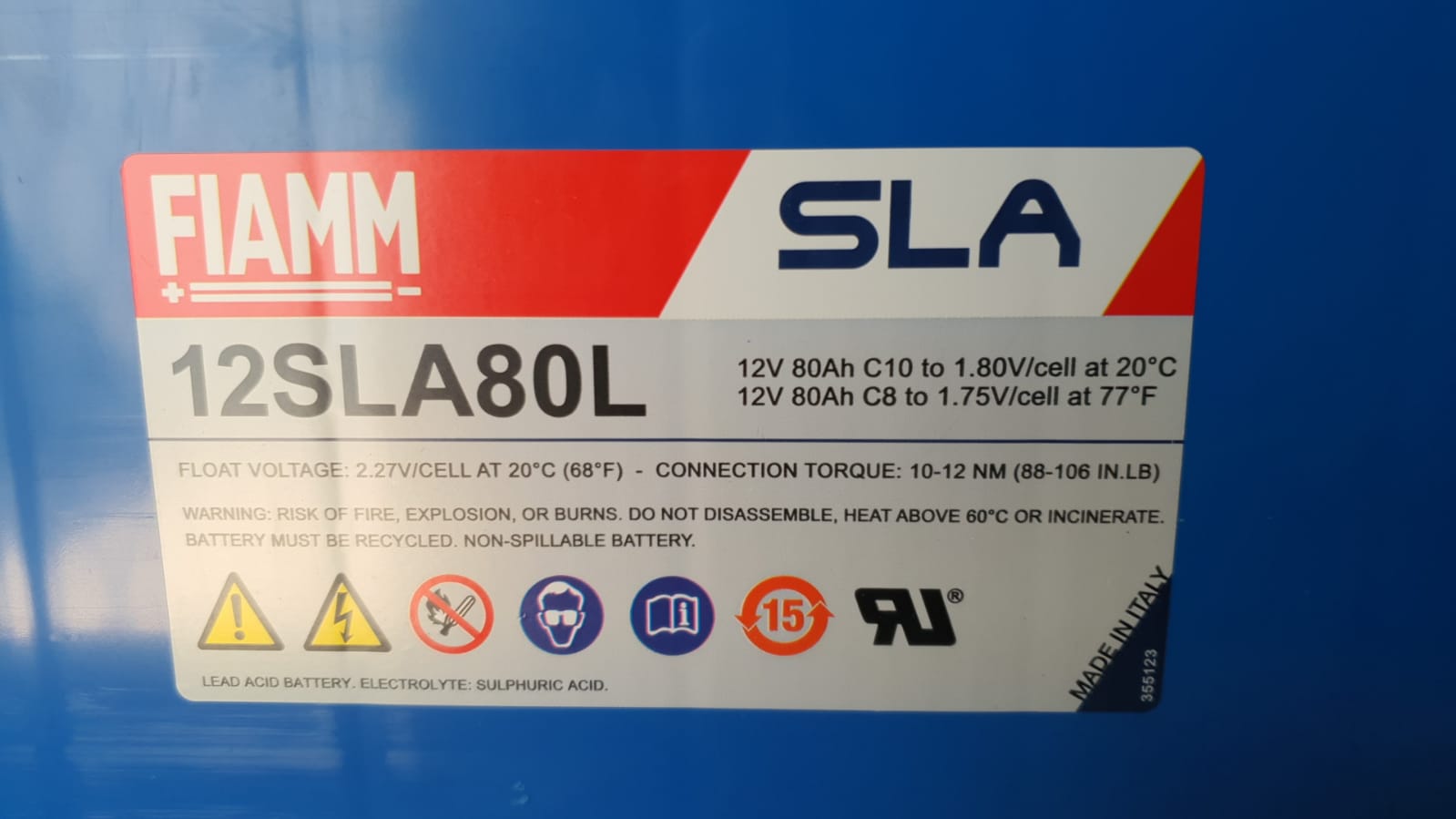 FIAMM 12SLA80L BATERIA MONOLITE