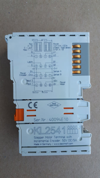 BECKHOFF KL2541 BUS TERMINAL, 1-CHANNEL MOTION INTERFACE, STEPPER MOTOR, 48 V DC, 5 A, WITH INCREMENTAL ENCODER